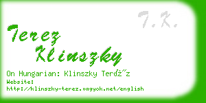 terez klinszky business card